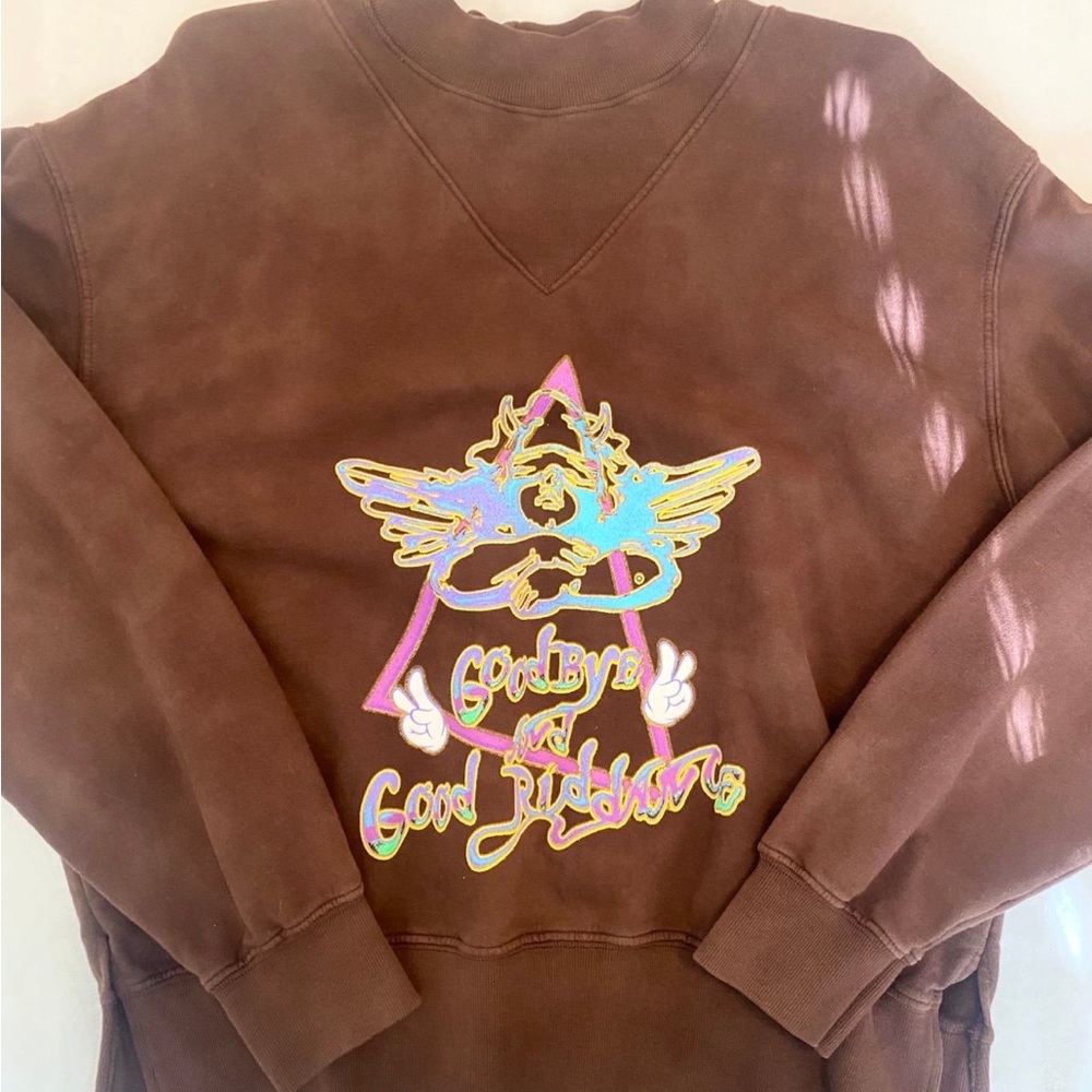 Boys lie Goodbye & Good Riddance Brown Sweater